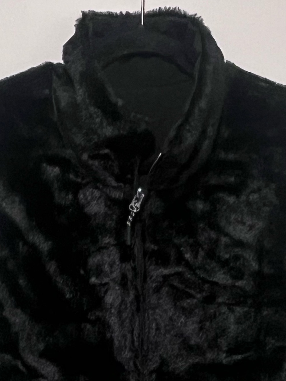 Free Country XL Reversible Faux Fur Quilted Vest Black Full Zip Pockets - Picture 5 of 11